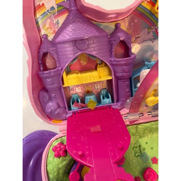 Pink Unicorn Carry Case With Magical Castle & Playset Inside Includes Rainbow Br - Picture 5 of 9